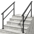 Hand Rails for Outdoor Steps, 4-5 Step Handrail 2 Pack
