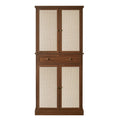 4 Door Cabinet with 1 Drawer, with 4 Adjustable Inner Shelves, Storage Cabinet