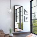 Leto Wall Mounted Shoe Rack With Mirror, Single Door, Capacity For Ten Shoes -Black