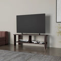 Stained Walnut TV Stand with Open Storage