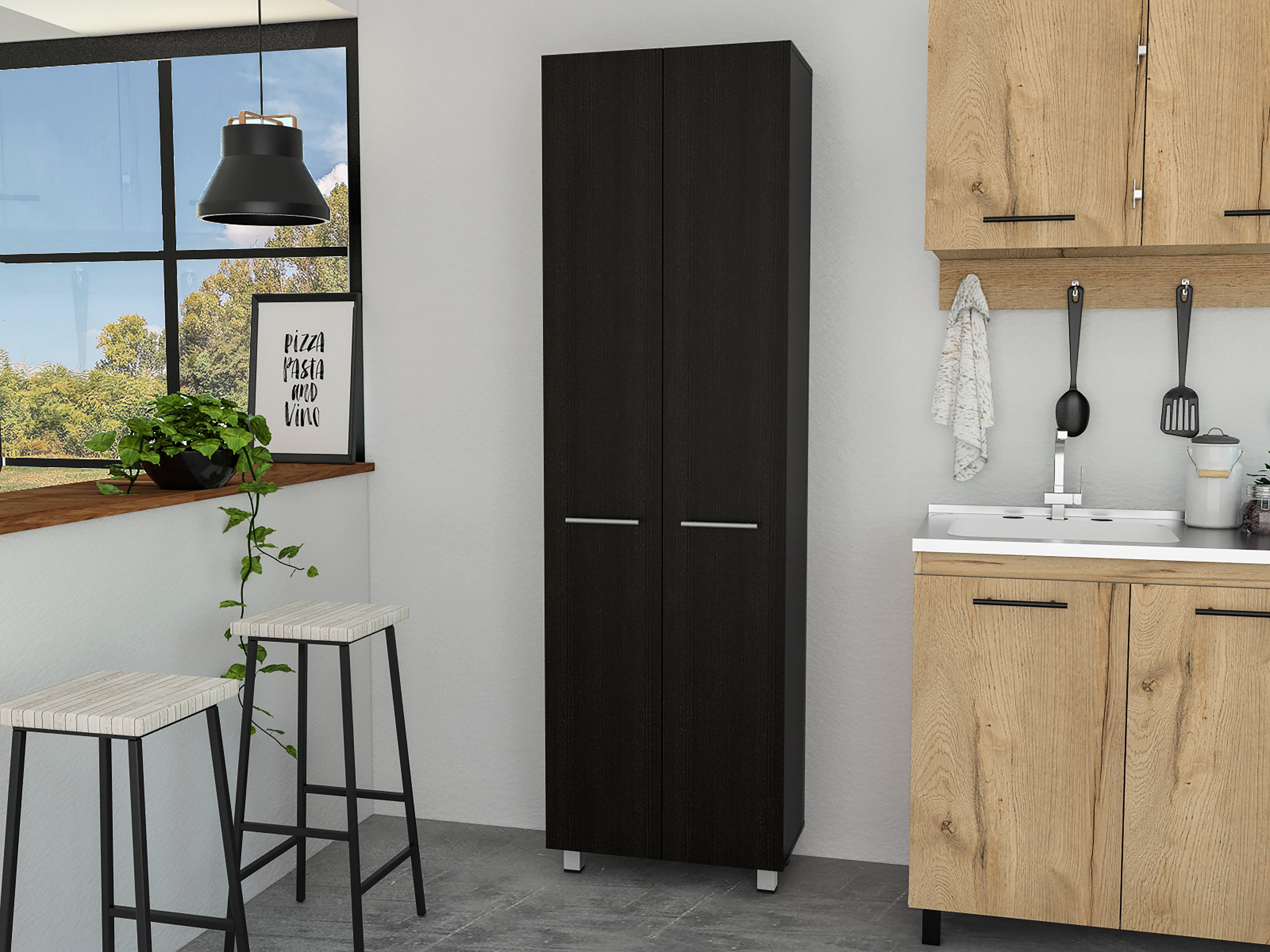 Rectangle Pantry Cabinet Wenge