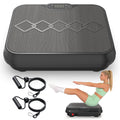 Vibration Plate Exercise Machine, Whole Body Workout Platform with Remote Control, Resistance Bands, Vibration Platform for Home Gym