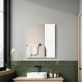 White Wall-Mounted Bathroom Cabinet with Mirror