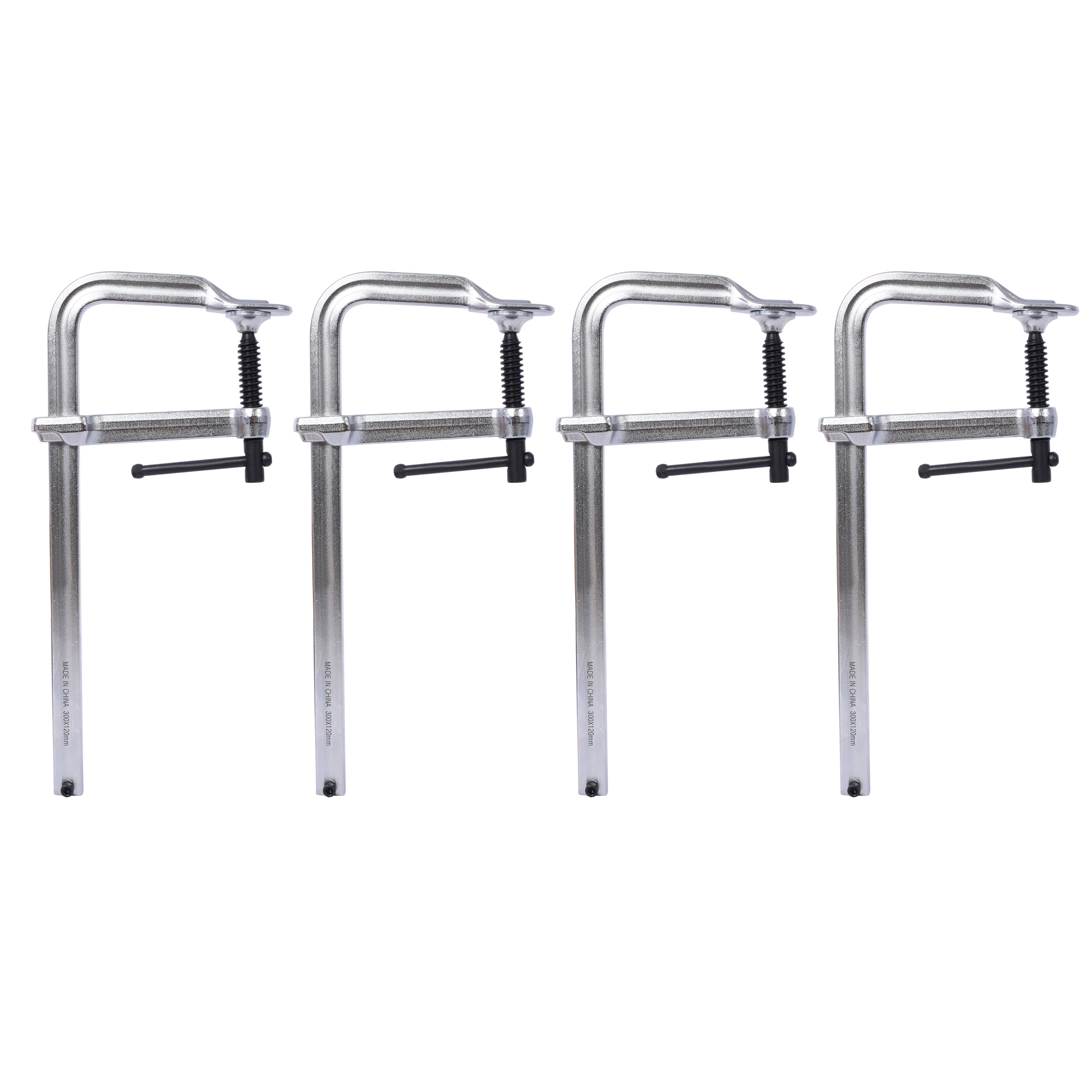 Bar Clamps Set, Drop Forged Steel Bar Clamps, Steel F Clamps for Welding, Woodworking, Metal working, DIY and Crafts,12 inch x 4-3/4 inch Throat,Pack of 4