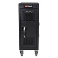16 Bay Mobile School Charging Cart Station for Chromebook, Tablet and Laptop Computer with Power Strip Included - Black