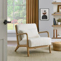 Eterna Mid-Century Modern Style Accent Chair with Removable Lumbar Pillow