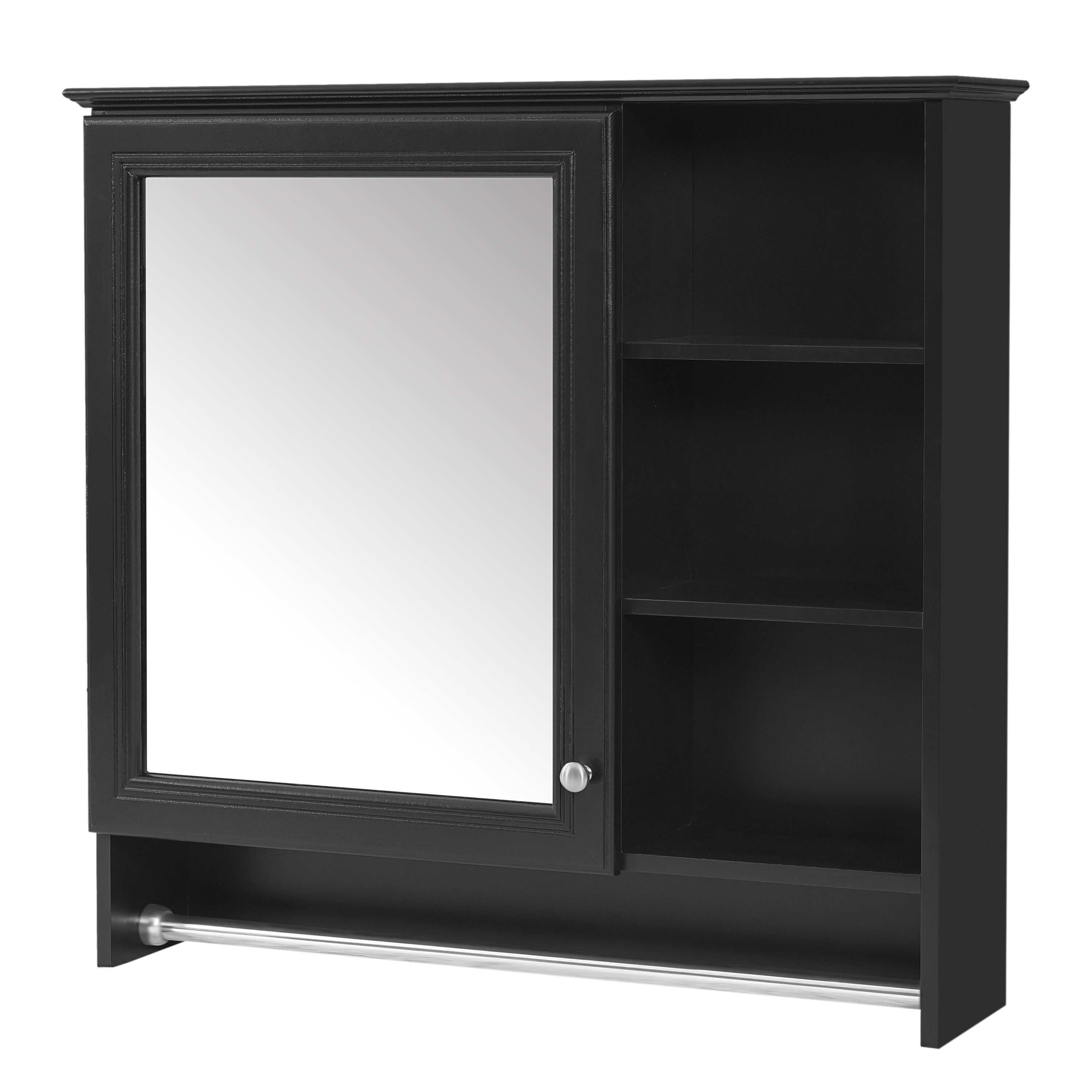 30 inch Wall-Mount 2-in-1 Mirror Cabinet with Adjustable Shelf, Soft-Closing Hinges, High-Quality MDF, for Bathroom Vanity, Living Room, Bedroom Storage Organizer