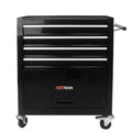 4 DRAWERS MULTIFUNCTIONAL TOOL CART WITH WHEELS-BLACK