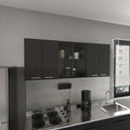 59-inch Two Center Glass Doors Wall Cabinet Wenge