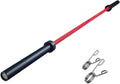 7.2Ft Barbell Bar for 2' Olympic Plates, Home Gym Weightlifting Bar Solid Chrome Weight Bar 5Ft Fitness Training Curl Barbell