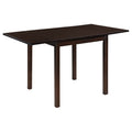 Cappuccino Dining Table with Drop Extension Leaf - Modern Wood Table with Foldable Ends for Compact Spaces