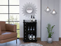 6-Bottle 3-Shelf Bar Cart Wenge