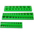 3 Piece SAE Magnetic Socket Organizers, Socket Organizers for Toolboxes, Socket Organizer, Magnetic Socket Holder, Black Tool Box Organizer,green,SAE