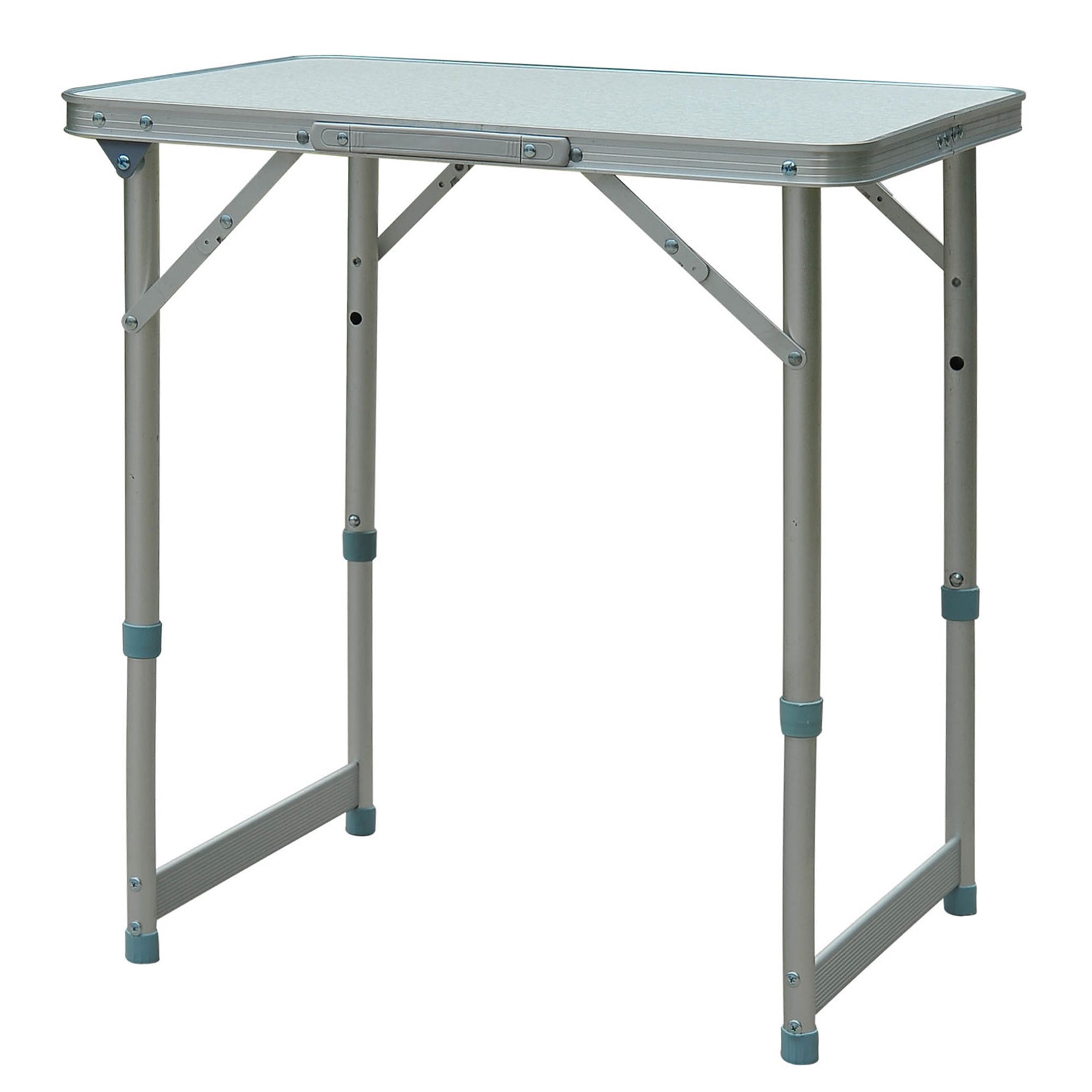 Outsunny 23' Folding Camping Table with Height Adjustability, Lightweight Portable Table with Carry Handle, Outdoor Folding Table Camping Accessories