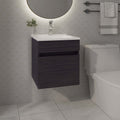 Wengue Bathroom Floating Vanity with Sink and 1 Door