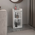 Theba Minibar Cabinet Two Doors, Open Shelf And Compact Design, Modern Bar Storage, White