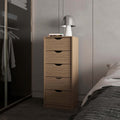 Natural Oak 5-Drawer Dresser for Nurseries and Bedrooms – Modern Space-Saving Storage
