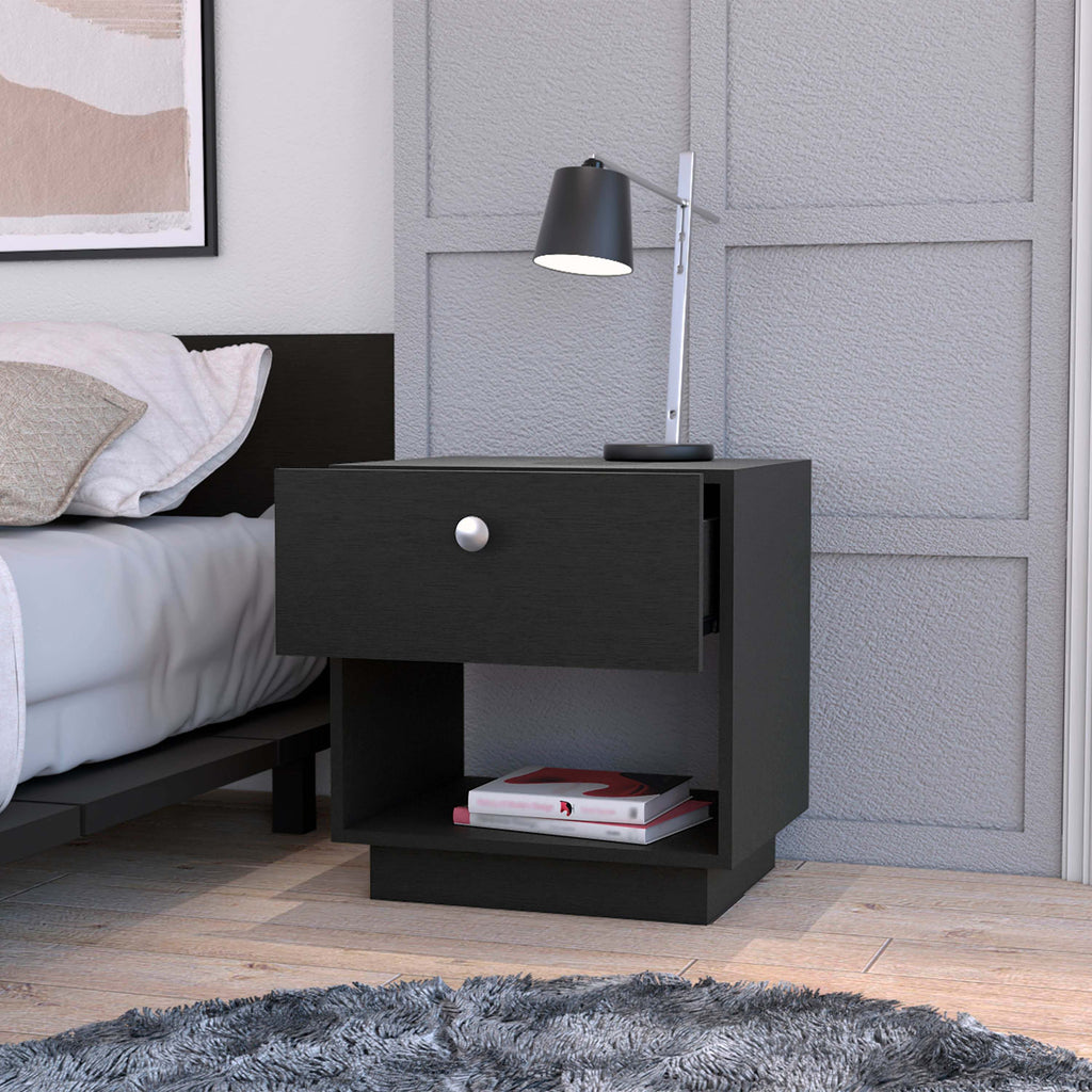Wenge 1-Drawer Nightstand