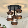 Semi Flush Mount Ceiling Light,3-Light Farmhouse Chandelier Light Fixtures Ceiling Mount