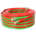 Oxygen Acetylene Hose with 9/16'-18 B fittings Welding Cutting Torch Twin Hose, 1/4-Inch × 100 Feet,Twin-Line Torch Hose for Acetylene Cutting & Welding