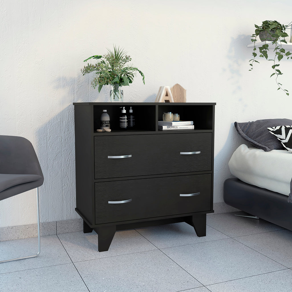2-Drawer 2-Shelf Dresser Wenge
