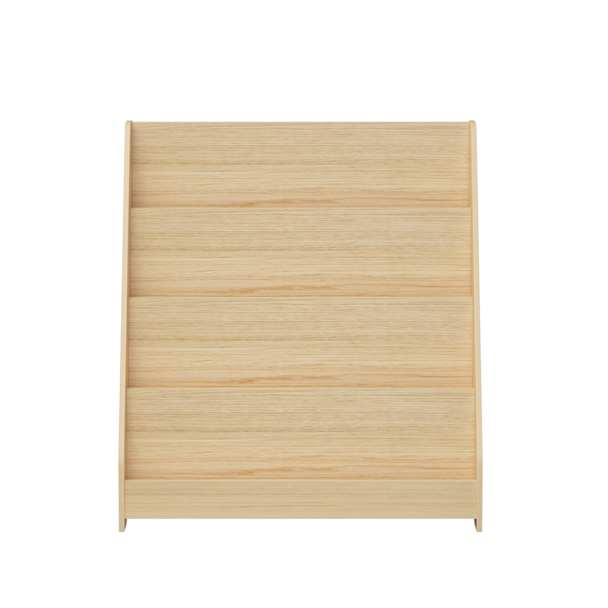 4-Tier Kids Bookshelf, Toddler Book Display Shelves, Natural Finish, Engineered Wood, 31.5 x 11.8 x 34.65 inches