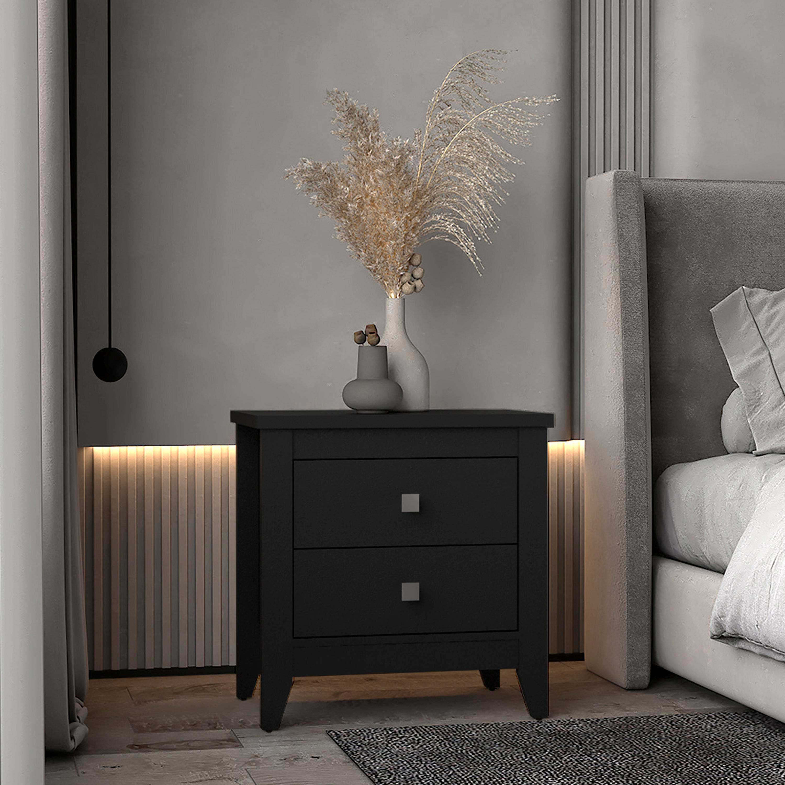 2-Drawer Nightstand Wenge