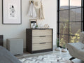 Kaia 3 Drawers Dresser, Superior Top -Black / Pine
