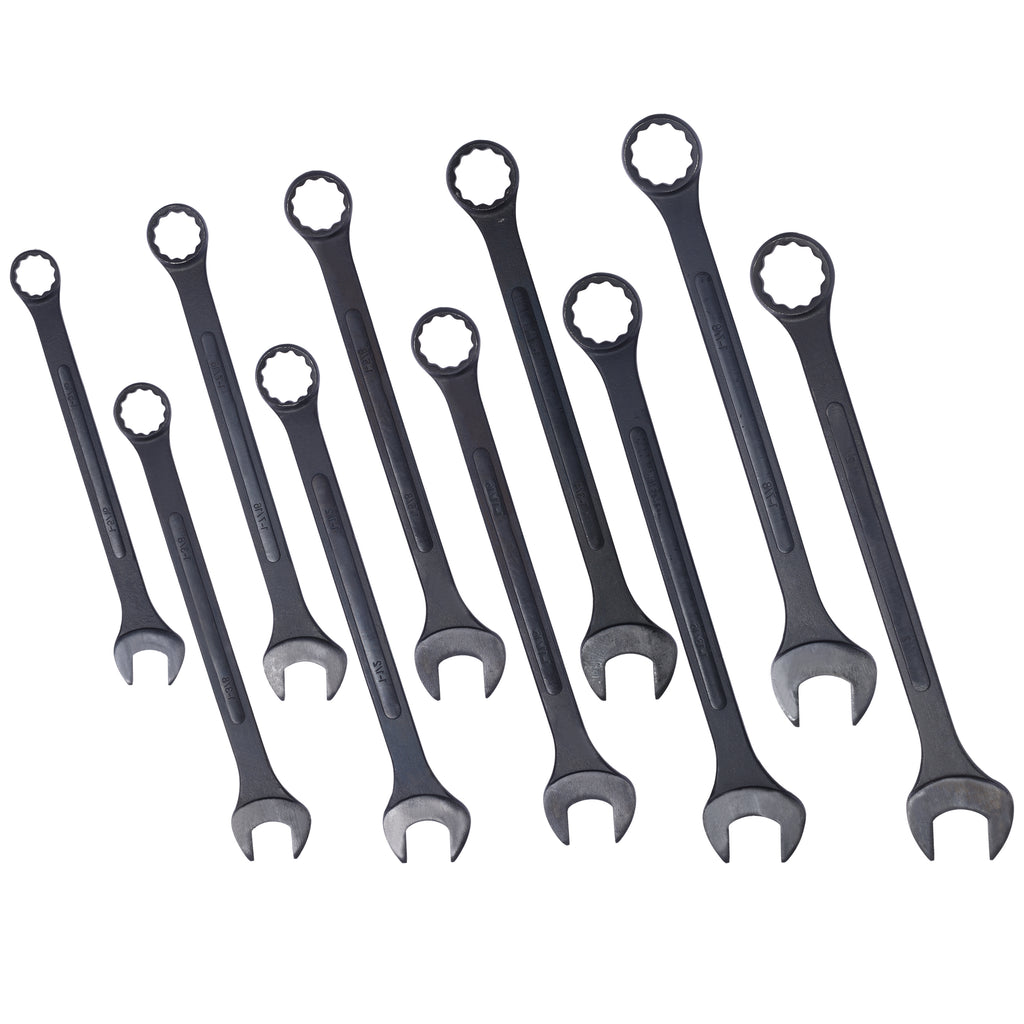 SAE Jumbo Combination Wrench Set Extra Large,10 PC SAE Black-Oxide Jumbo Combo Wrench Set  1-5/16' - 2' with pouch