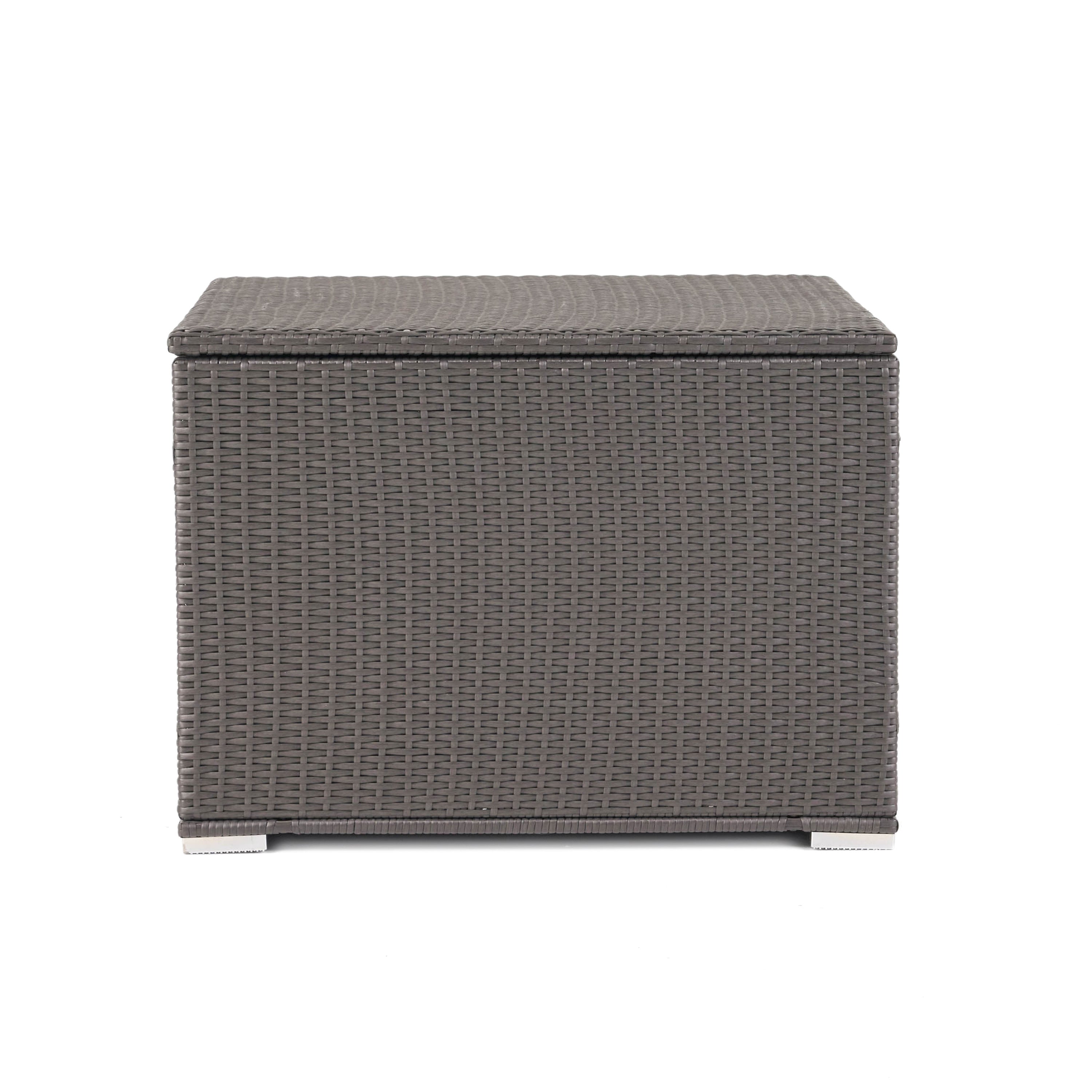 Santa Rosa Outdoor Storage Box Grey Rattan 33.5 Inches