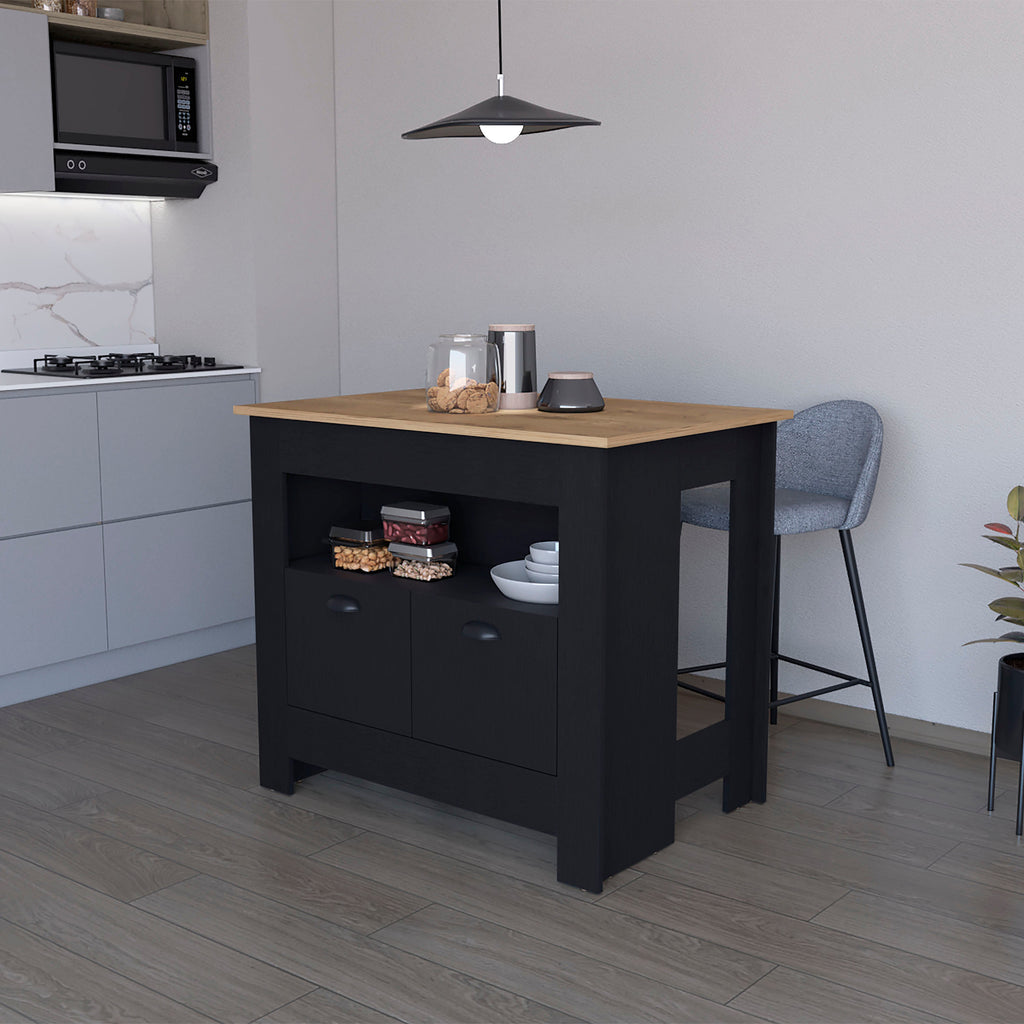 Wenge 2-Door Kitchen Island