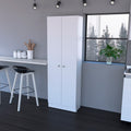 Buxton Rectangle 2-Door Storage Tall Cabinet White