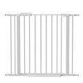 29'-40.5' Pet Gate for Stairs, 30' Tall, Auto Close Safety Dog Gate, Pressure Mounted Easy Walk Through Pet Gate for Doorways, Durable Stair Gate, 30' Tall, White