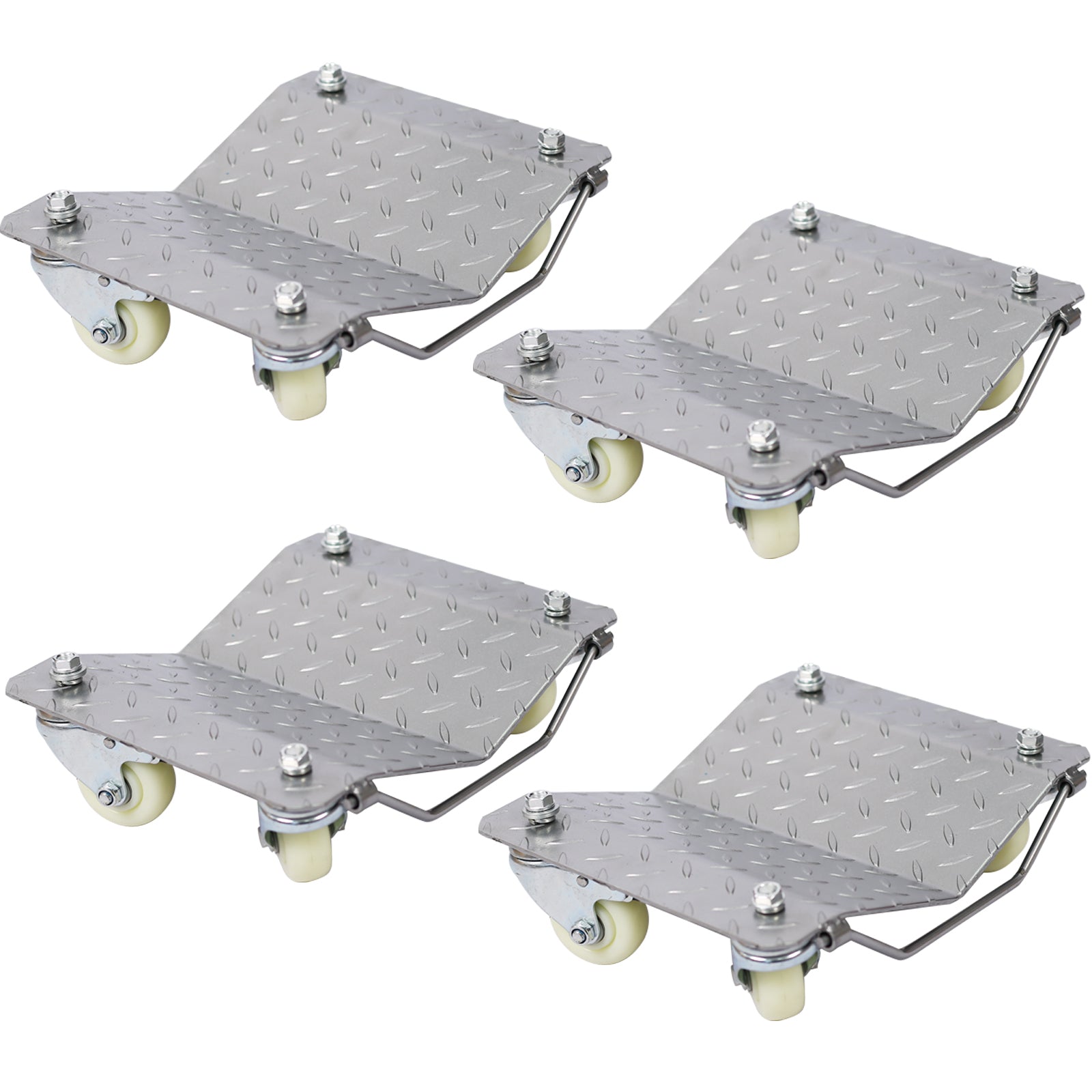 Car Dolly, Heavy Duty Wheel Dolly,4 Tire Wheel Dolly Car Stakes 6000lbs Capacity