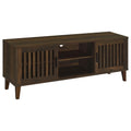 Jenine Dark Pine 2-door Engineered Wood 60' TV Stand in Brown with Melamine Finish