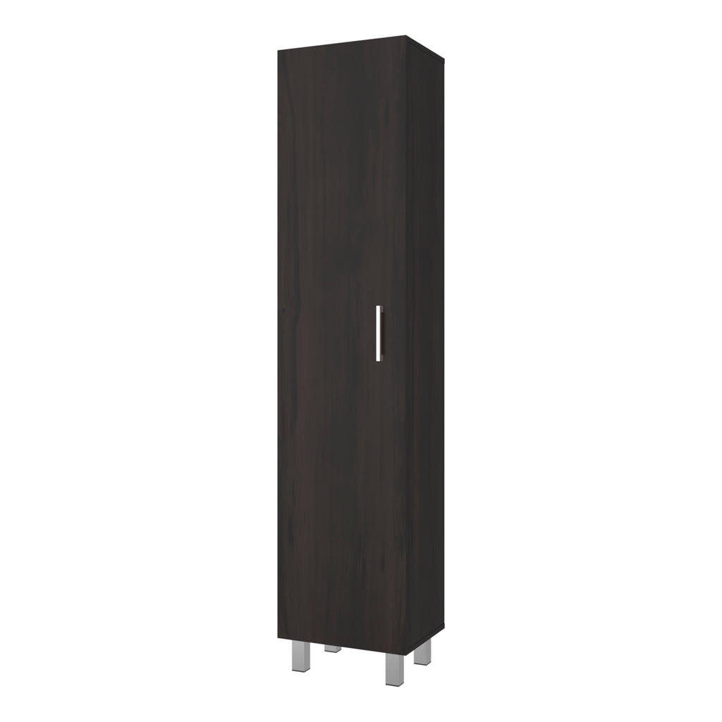 Vintro Freestanding Storage Cabinet with Internal Storage Shelves, Tall Single Door, 4 Interior Shelves, Metal Handle and Legs