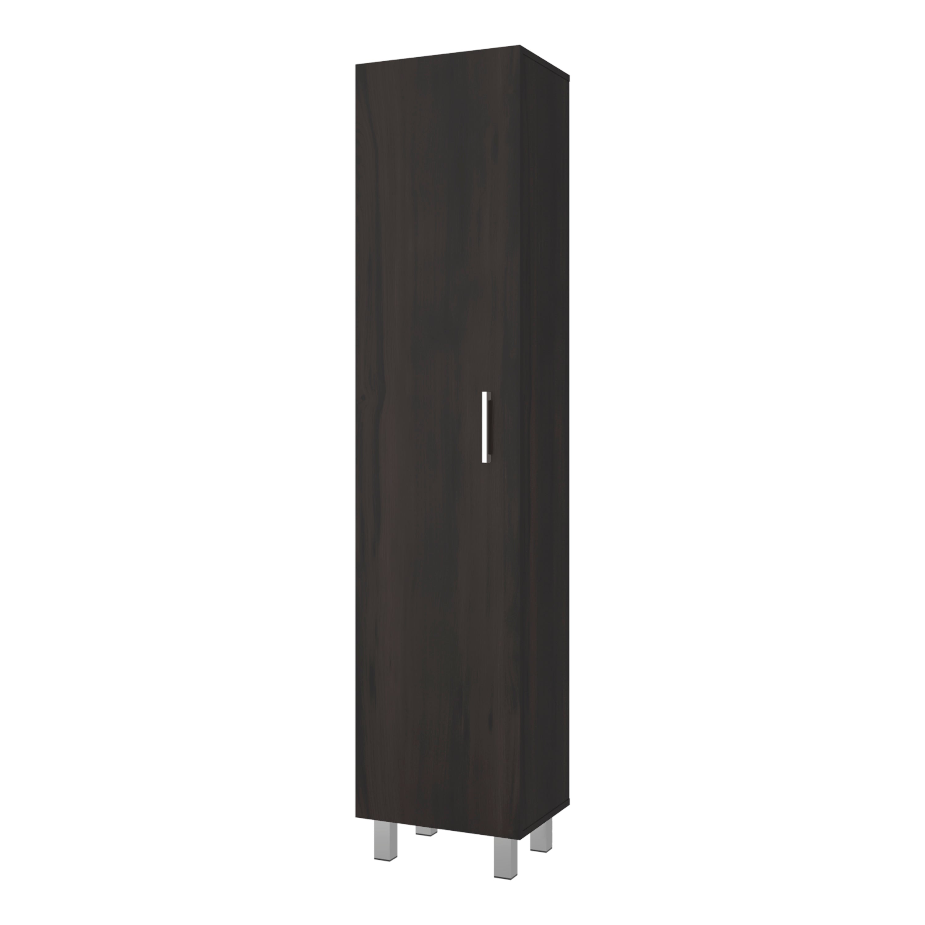 Vintro Freestanding Storage Cabinet with Internal Storage Shelves, Tall Single Door, 4 Interior Shelves, Metal Handle and Legs