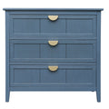 3-Drawer Cabinet for Bedroom, Living Room, or Study – Blue MDF American Furniture