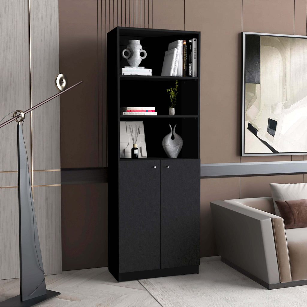 Wenge 2-Door Bookcase